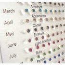 Variety Pack of Birth Stone Sterling Silver Earrings