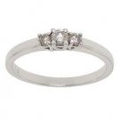 1/4 Carat 3 Stone Diamond 14K White Gold Past, Present, and Future Ring