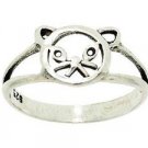Sterling Silver Cat Ring (Size: 5.5)