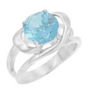 Danae Brazilian Blue Russian Formula CZ Ring  (Size 7)