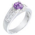 Danae Amethyst CZ Ring (size: 6)