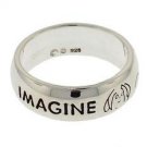Collectible Sterling Silver John Lennon IMAGINE Ring (size 9)