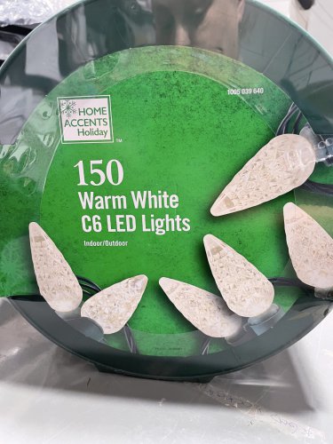 Home Accents 49.6 ft. 150-Light Warm White C6 LED Lights