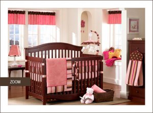 Banana Fish Raspberry Truffle 4PC Crib Bedding Set