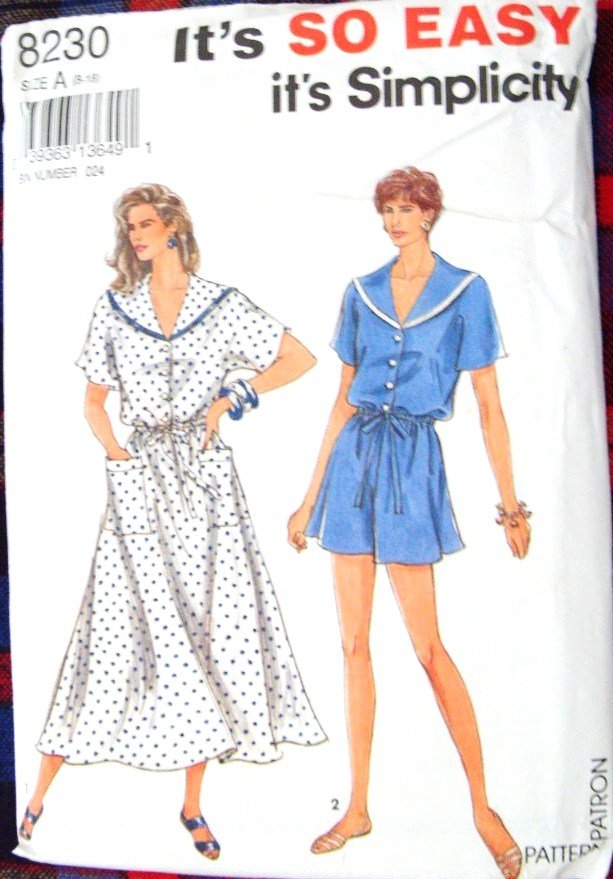 Simplicity Its So Easy Its Simplicity Pattern 8230 Size A 819