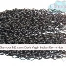 20" Curly Indian Remy Hair Extensions weft
