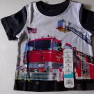Jumping Beans Baby Boy Fire Engine Truck Polo Shirt 6 Months NWT Navy Blue
