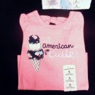 Jumping Beans Baby Girl Bow Back Shirt 9 Months American Cutie Ice Cream Cone