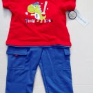 Buster Brown Team Dinosaur 2 Piece Baby Boy Outfit Shirt Pants 12 Months