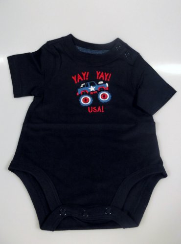 Jumping Beans Baby Boy Creeper Bodysuit Monster Truck 3 Months NWT Navy Blue