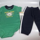 Carter's Baby Boy Bear Cubs Team Grandpa Bodysuit Pants Set NWT 12 Months