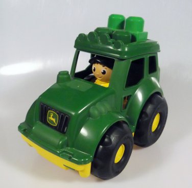 Mega Bloks John Deere Lil' Tractor with Driver Figure & 1 Block First Builders