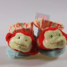 Russ Berrie Baby Booties Plush Monkey Size 0-10 Months Great Gift New Rare