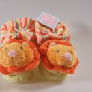 Russ Berrie Baby Booties Plush Lion Size 0-10 Months Great Gift Shoes New Rare