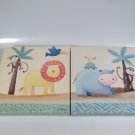 Sapna Baby Nursery Decor Set of 2 Canvas Wall Art Monkey Hippo Lion 9" x 9" Sapna Baby Nursery Decor Set of 2 Canvas Wall Art Monkey Hippo Lion 9" x 9"