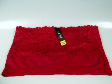 Coobie Strapless Bra One Size Lace Bandeau 9062 (Red Velvet)