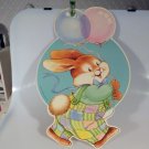 Vintage Easter Bunny Balloons American Greetings Die Cut Cardboard Decoration