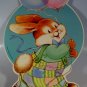 Vintage Easter Bunny Balloons American Greetings Die Cut Cardboard Decoration