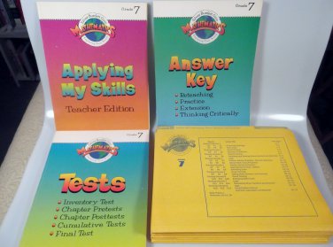 Silver Burdett Ginn Math Teacher Resource Books Grade 7 Home School Answer Keys
