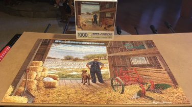 Bits and Pieces Waiting for Spring Jigsaw Puzzle 1000 Pieces Complete Sloane