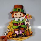 Vintage Beistle 1978 Thanksgiving Die Cut Pilgrim Boy Mouse Cardboard Decoration