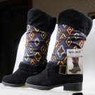 MUK LUKS Women's Kailee Slouchy Winter Boots Size 7 Black Multi Water Resistant