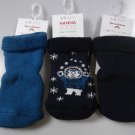 Hanna Andersson Baby Socks 3 Pack Polar Bear Navy NWT 0-6 Months Shoe Size 1/2