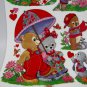 Valentine's Day Magic Cling Window Decorations Bears Rabbit Squirrel Chipmunk