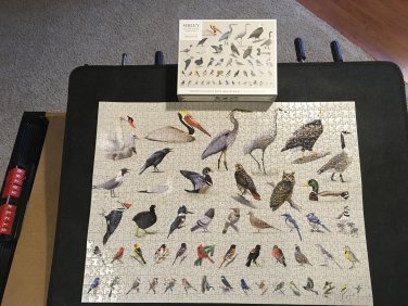 Potter Sibley Backyard Birding Jigsaw Puzzle 1000 Pieces Complete w/Poster Birds