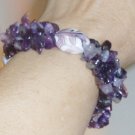 Amethyst Swirl Beautiful Beaded Gem Bracelet NWT