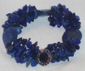Midnight Blue  12.3 Grams Lapis Beaded Bracelet NWT
