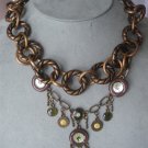 beautiful bronze look chaine necklace