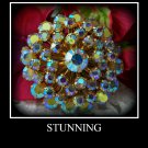Vintage antique aurora borealis broach pin