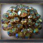 Vintage antique aurora borealis broach pin