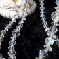 Antique vintage aurora borealis crystal beads necklace