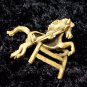 Antique Vintage Jumping Horse Brass Pin