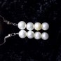 Artisan hand-made faux white pearl earrings