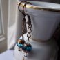 FREE SHIPPING USA/CAN Artisan hand-made copper and blue earrings with Swarovski Crystals