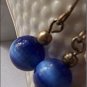 Vintage antiques blue cats eye earrings