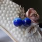 Vintage antiques blue cats eye earrings