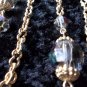 FREE SHIPPING USA/CAN Vintage antique Aurora Borealis beaded necklace, extra long
