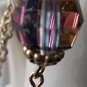 FREE SHIPPING USA/CAN Vintage antique Aurora Borealis beaded necklace, extra long