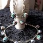FREE SHIPPING USA/CAN  Artisan hand-made Asian feel beaded bracelet and earring set