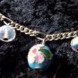 FREE SHIPPING USA/CAN  Artisan hand-made Asian feel beaded bracelet and earring set