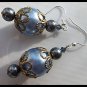 FREE SHIPPING USA/CAN Artisan hand-made blue earrings with Swarovski Crystals