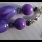 FREE SHIPPING USA/CAN Artisan hand-made purple beaded earrings with Swarovski Crystals