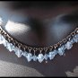 FREE SHIPPING USA/CAN Artisan Beaded blue crystal necklace