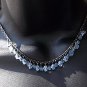 FREE SHIPPING USA/CAN Artisan Beaded blue crystal necklace
