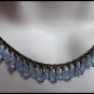 FREE SHIPPING USA/CAN Artisan Beaded blue crystal necklace
