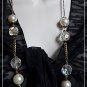 FREE SHIPPING USA/CAN Vintage antique beaded necklace, extra long